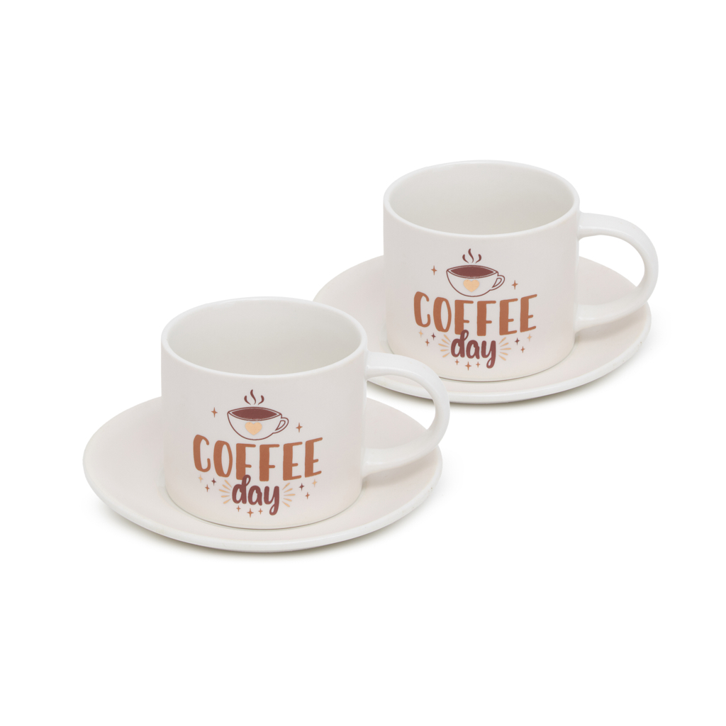 Чашки с блюдцами Сoffee day