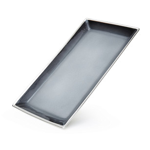 Блюдо фарфоровое 28,5 х 16 см Elegante gray