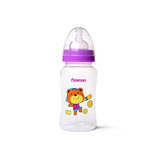 Детская бутылочка для кормления пластиковая Фиолетовый 300мл / 19см