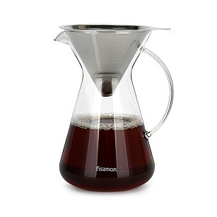 Кофейник стеклянный 900 мл со стальным фильтром Pour over