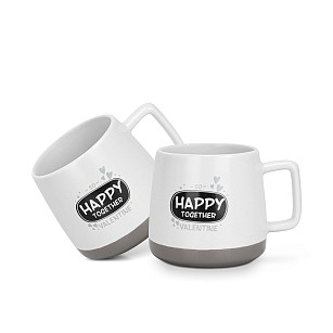 Набор из 2-х фарфоровых кружек 400 мл Happy together