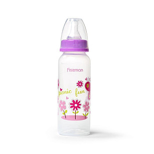 Детская бутылочка для кормления пластиковая Фиолетовая 240мл