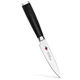 Овощной кухонный нож 10 см Kensei Musashi из дамасской стали