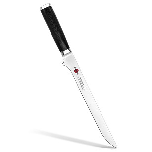 Гастрономический кухонный нож 20 см Kensei Musashi из дамасской стали