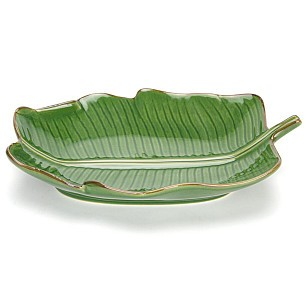 Керамическое блюдо для закусок 35 х 24 х 6 см Green