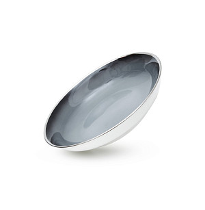 Тарелка из фарфора глубокая 21х 4 см Elegante gray