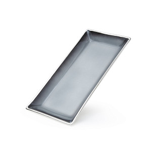 Блюдо фарфоровое 24 х 12 см Elegante gray